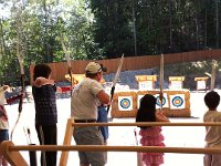 archery6  The teachers, one of them anyway, is a world-class archer! They popped a tiny balloon from about 50 yards away.