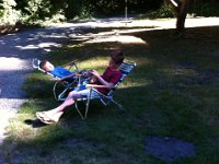 summerzend cubing  Summers-end cubing. So relaxing. Check Sam's lap - there's a 3x3 and a 5x5 there. I think he's working on his 4x4. He also has a 7x7 now.