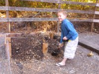 IMG 20121006 094412  And turning over the compost pile.