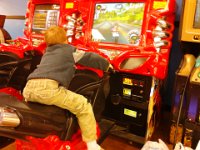 IMG 20121012 124901  At Wal-Mart. I FINALLY gave in and found two quarters to let Ben try this motorcycle game. So cute :)