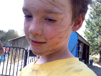 Pic-08142013-039  Look how dirty! We all loved it and didn't want to wash off the dirt! Sam, you look so cool!
