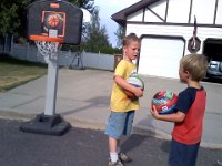 Pic-08142013-046  Ben and CJ LOVED shooting hoops in the lower hoop so they could DUNK! They played for more than an hour in the late afternoon heat. Wow!