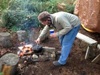 2013-11-24CowboyChili (4)  Dave working the Dutch oven - thank you, honey, for manning the chili station!