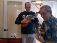 Pic-11282013-003  Dave playing with Christine's father, Tom, who also happens to be from Long Island and plays the ukulele!