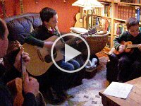 IMGP0207  Several videos of the boys playing guitar and ukulele with their Dad yesterday.
