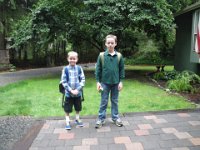 IMGP9947  Off to school! Now it is Ben's first day.