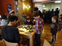 cubing competition 025  This part was the most fun for Sam, I think, just hanging out with other cubers and trying different puzzles. : cubing competition