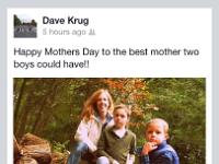 IMG 6091  Dave's FB post. I'm not on FB so I don't get to see these things unless my mommy sends me a clipping! I am lucky to have a clipping service!