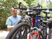 20140706 143201  4 big bikes to load - a puzzle to configure each time...