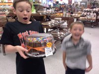 20140908 165144  Making lemons out of lemonade - look at the price for this cake! We celebrated a crazy Monday. Ben was literally jumping up and down all the way to the checkout, and through the checkout!