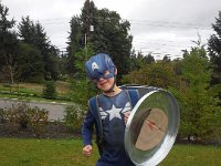 20141031 142052  Captain America! Like the shield? Bay Hay had too many lids for their steel cans, thankfully. This is no plastic toy shield.