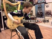 20140929 191641  Sam got to play Randy's guitar one practice because his string broke. Nice!