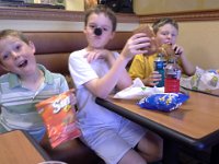 20140930 154946  Typical day eating at Subway before going to hockey practice. This is our Tuesday carpool :)