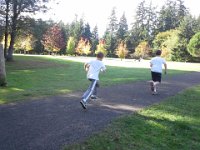 20141016 120824  Sam runs a 5K with good endurance. Ben is getting there.