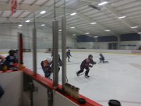 DSC01748  Fast game - Sam is on the left, working his way up the boards.