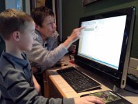 20150108 152742  Learning how to send email with Gramma! He LOVES to send it now!