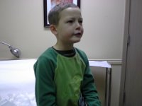20150114 093837  Ben has the flu, poor guy, but still has his sense of humor! He said "Control, SIT!" when he went to sit on the exam table (as in CTRL + Shift on a computer keyboard). He learned lots of keyboard controls with Gramma when he got his own email account. And Gramma caught the flu, too :(