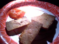 20150118 181510  Yum! We didn't even have one vegetable, unless you count the ketchup. I'm ready to eat salad for breakfast today! And I can't even begin to describe how THIRSTY I was!