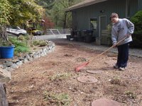 20150412 114201  Doing some work on our own property, with Richard as "client." :)