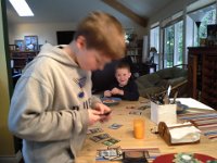 20150423 171704  Playing Magic. The fourth graders are really into this game.