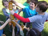 20150605 164527  Thank you, kids! They got "paid" with Izze sodas and Doritos. All orange!