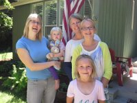 20150608 144131  Ingunn came over with Esther and Marte!