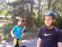 20150701 114243  Out on a pretty cool bike ride. We went to a friend's house, then some trails, then up a sweet road through the woods where Doug and Mary will be staying in a neat guest house...then home.