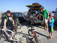 20150704 174312  Dave about to put all four bikes back on.