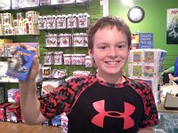 20151012 162213  Another big pull - a good card in this booster pack! A reward for persisting with learning to use contact lenses. We are so proud of Sam!