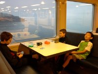 20151018 080117  Playing cards on the ferry.