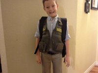 20151030 073937  Ben in his Owen Grady costume (from Jurassic Park World).