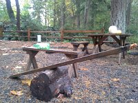 20151101 084554  The catapult resting, and the dry ice bomb waiting for more fuel.