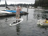 20160702 181723  The SUP taking a spin at a party at the Yacht Club. Nice party, Frank and Ellen! That was fun.