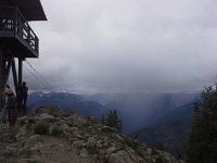 20160705 125607  Finally, the fire tower! And some weather rolling in.
