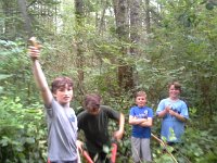 20160710 173633  Boys over often, enjoying some time with the machete to clear trails. I think this might have been "Week of YES" - I decided to say yes to everything. It was WILD.