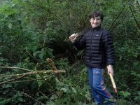20160712 202340  Alex really loves the machete and is quite good at it.