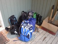 20160714 202650  Staging sailing camp gear for the next day...