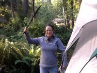 20160715 082736  Dee helping break camp :)