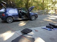 20160717 170443  Caden is detailing our VW.