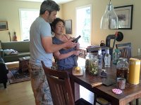 20160807 145117  Reading up on how to make it. Walnuts cracked open, cinnamon, lemon, cloves?