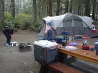 20160811 195441  Setting up camp the first night. We went up Thurs 8/11 and camped two nights, then moved to Sidney BC for 8/13 to 8/20.