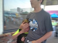20160818 202218  This is how you manage a Ben walking through a street fair. ;)