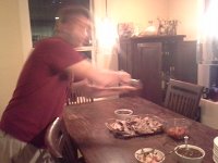20160822 202715  Back at Arlo and Kumiko's for final dinner before heading out on the military plane.