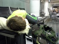 20160823 044039  Killing time sleeping all over the airport.