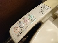 DSC 0041  Yup. Fancy toilets! I tried every button.