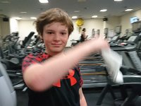 DSC 0237  At the gym with Sam.