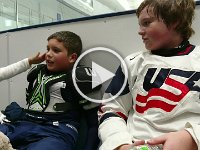 MOV 0338  Sam and Tyler share their thoughts on the first practice. This is worth watching if you only have time for one movie. Sam is really happy to be on the ice and having a serious practice that keeps you moving the whole time and at a fast pace.