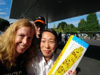 DSC 0520a  Here is team manager Hayashi-san (that is her last name). It means forest. She is giving me her favorite snack from Hokkaido, the north country where hockey is big. We traded favorite snacks this weekend because she has been so helpful getting us hooked up.