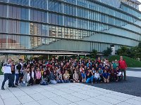 DSC 0754  We're at Miraikan Museum of Engineering and Innovation. Somehow I had 10 boys in my group. Thankfully I really enjoy boys of any age. It was VERY LOUD, though, on the bus.